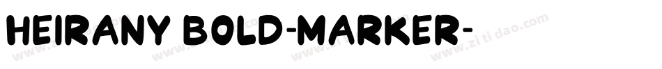 Heirany Bold-Marker字体转换